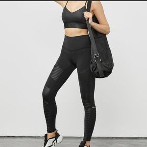 Alo Yoga High-Waist Moto Legging in Black